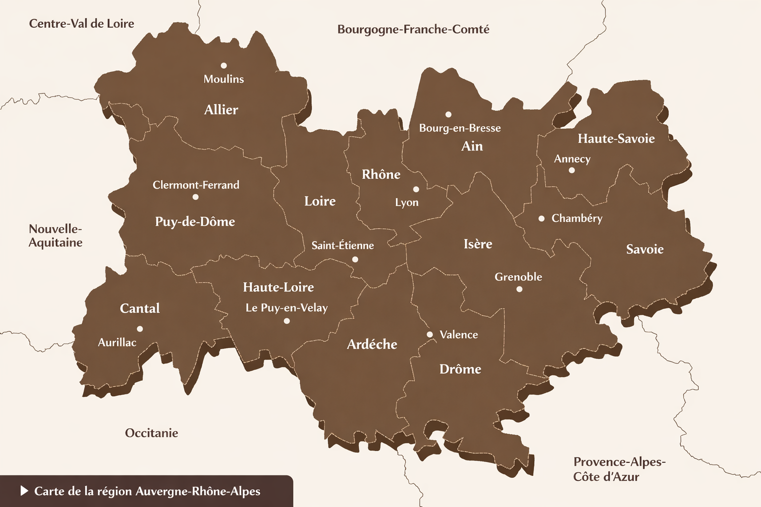 Zone d'intervention Auvergne-Rhône-Alpes